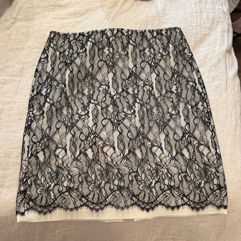 Ann Taylor Black Lace Mini Skirt